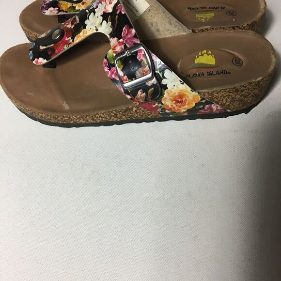 Aloha Island slip on flower prints sandals size 12 - Picture 5 of 9